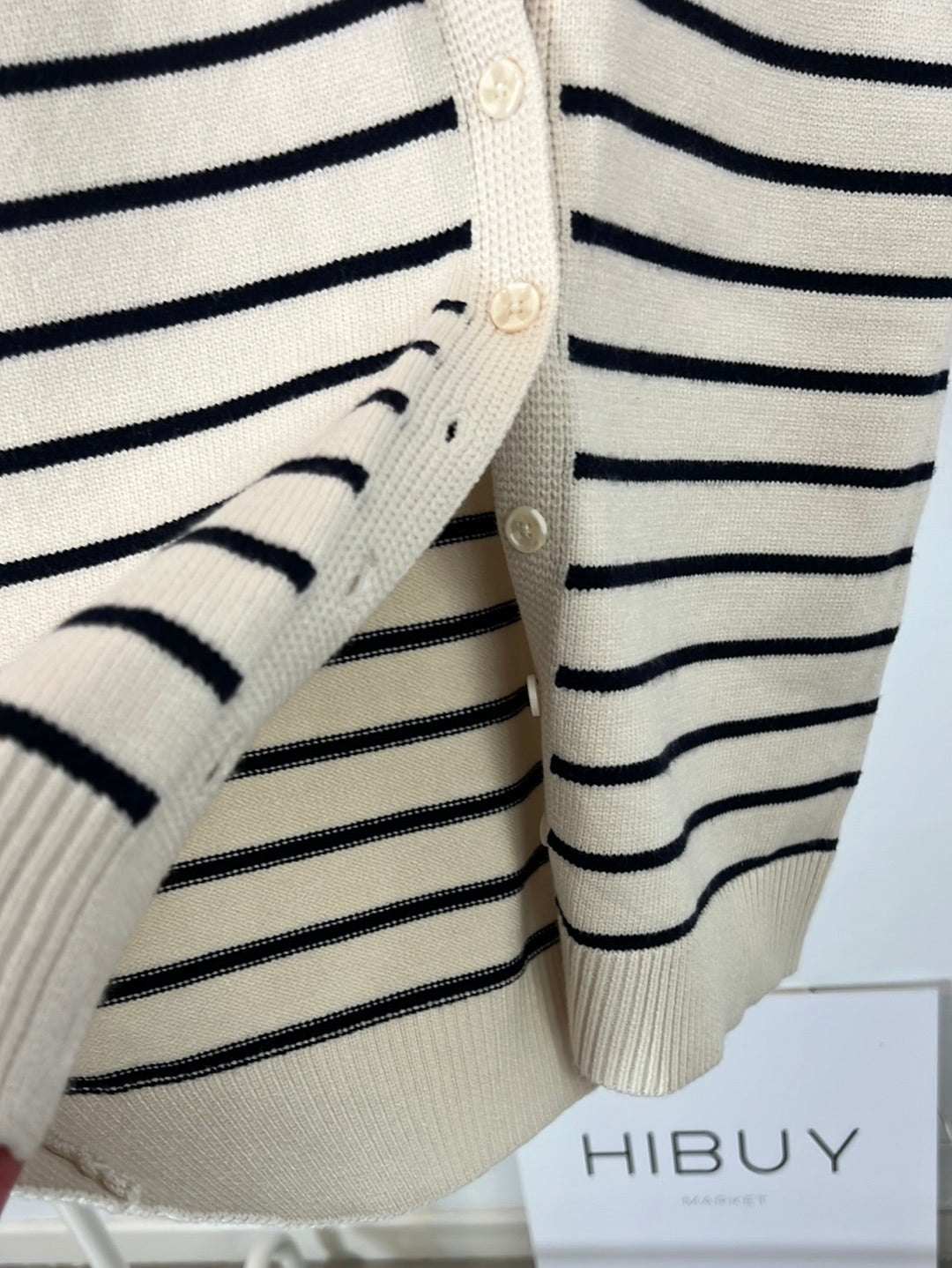 ZARA. Chaleco beige rayas. T S