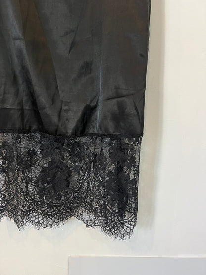 LOAVIES. Vestido negro lencero T.s