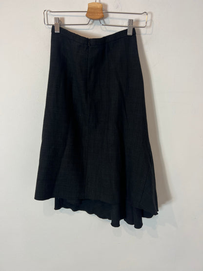 MASSCOB. Falda cuadros asimétrica mezclaT.36