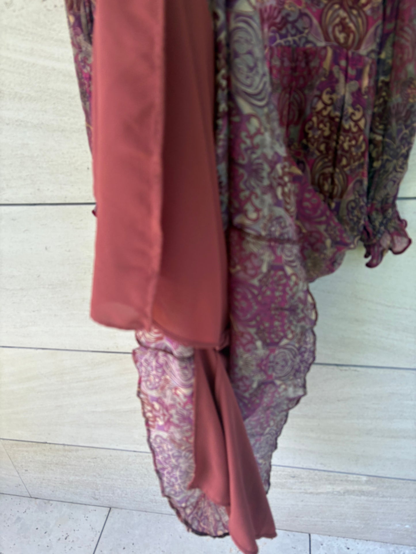 LLOYD´S. Vestido largo vaporoso estampado