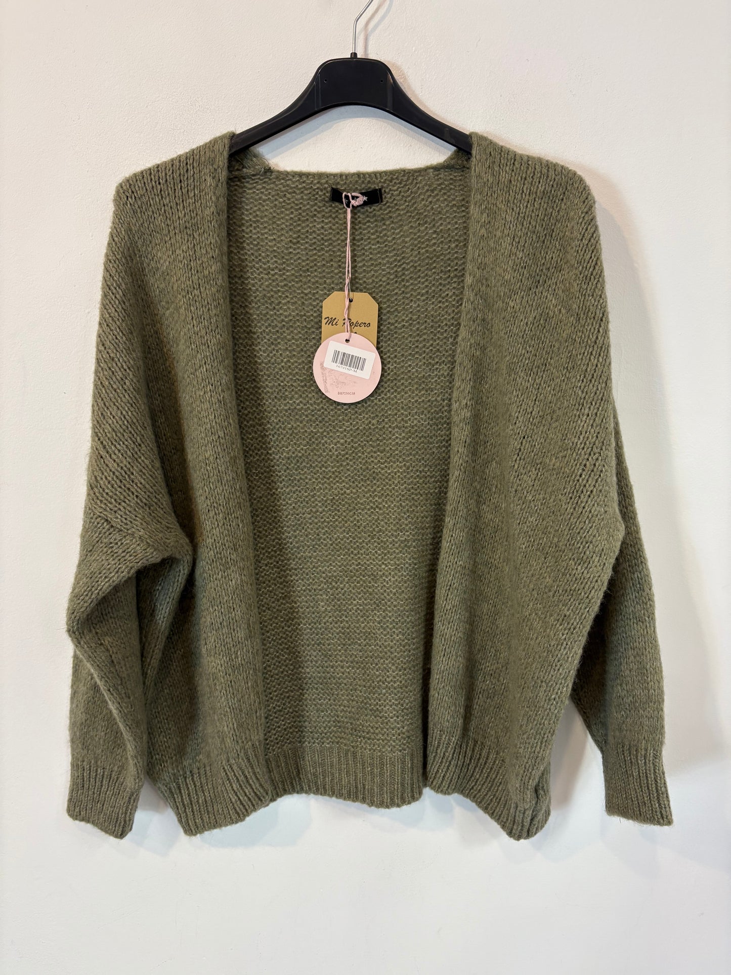 OTRAS. Chaqueta punto verde jaspeado. T S/M