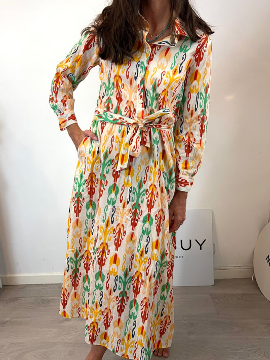 ZARA. Vestido fluido colores