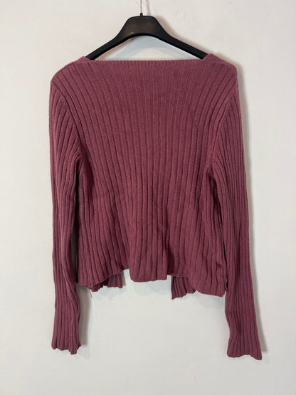 OTRAS. Chaqueta canalé malva. T S/M