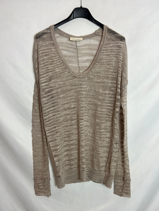 AMERICAN VINTAGE. Beige flecked sweater. TS