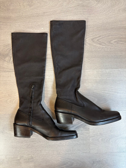 MASSIMO DUTTI. Botas camperas piel marrón