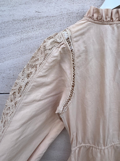 Beige long dress S.36