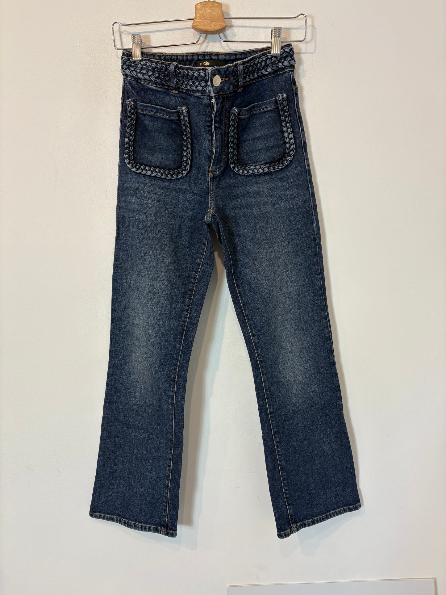 MAJE. Denim bolsillos ligeramente acampanado