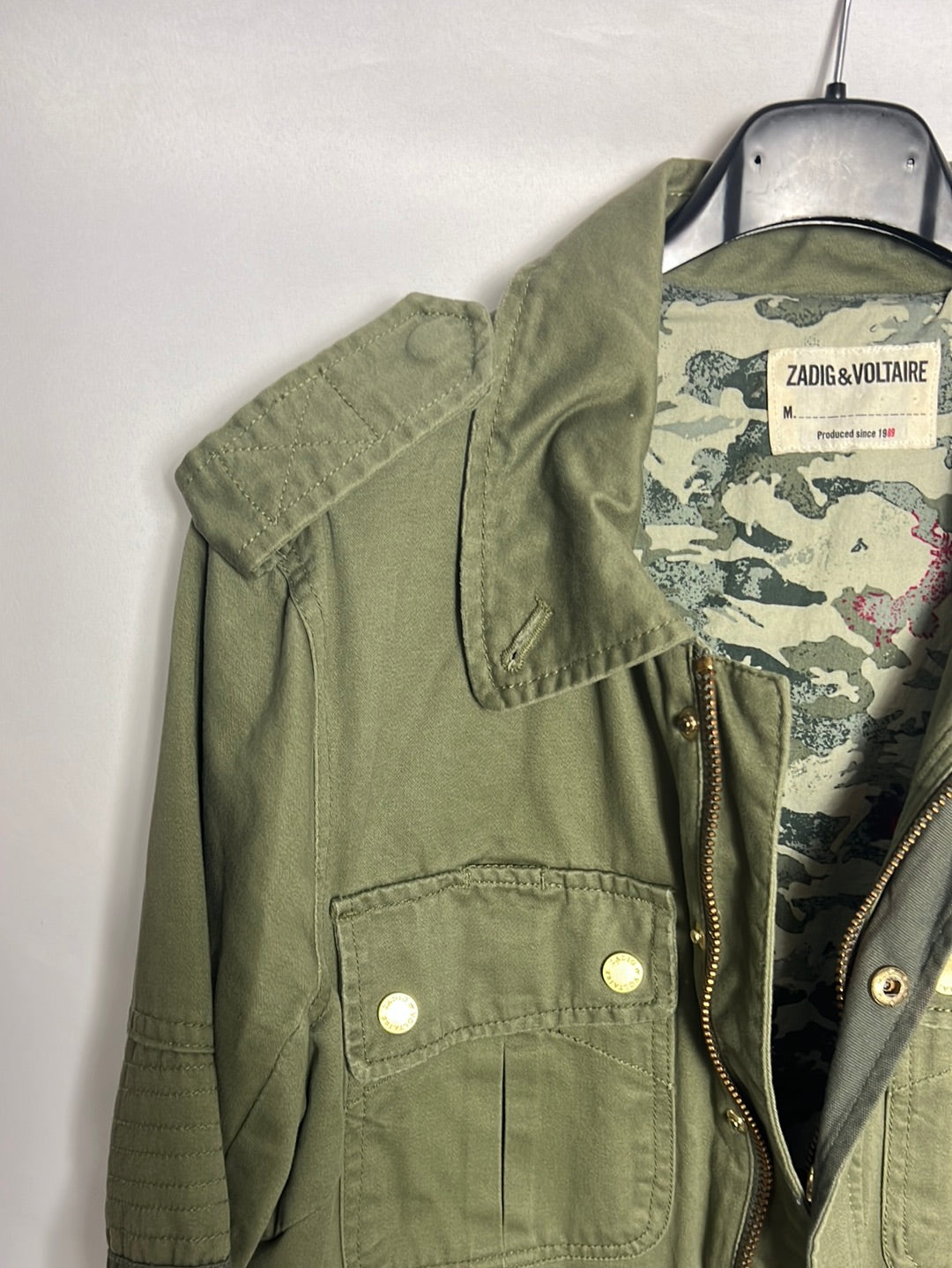 ZADIG&amp;VOLTAIRE. Green jacket with pockets. T.L.
