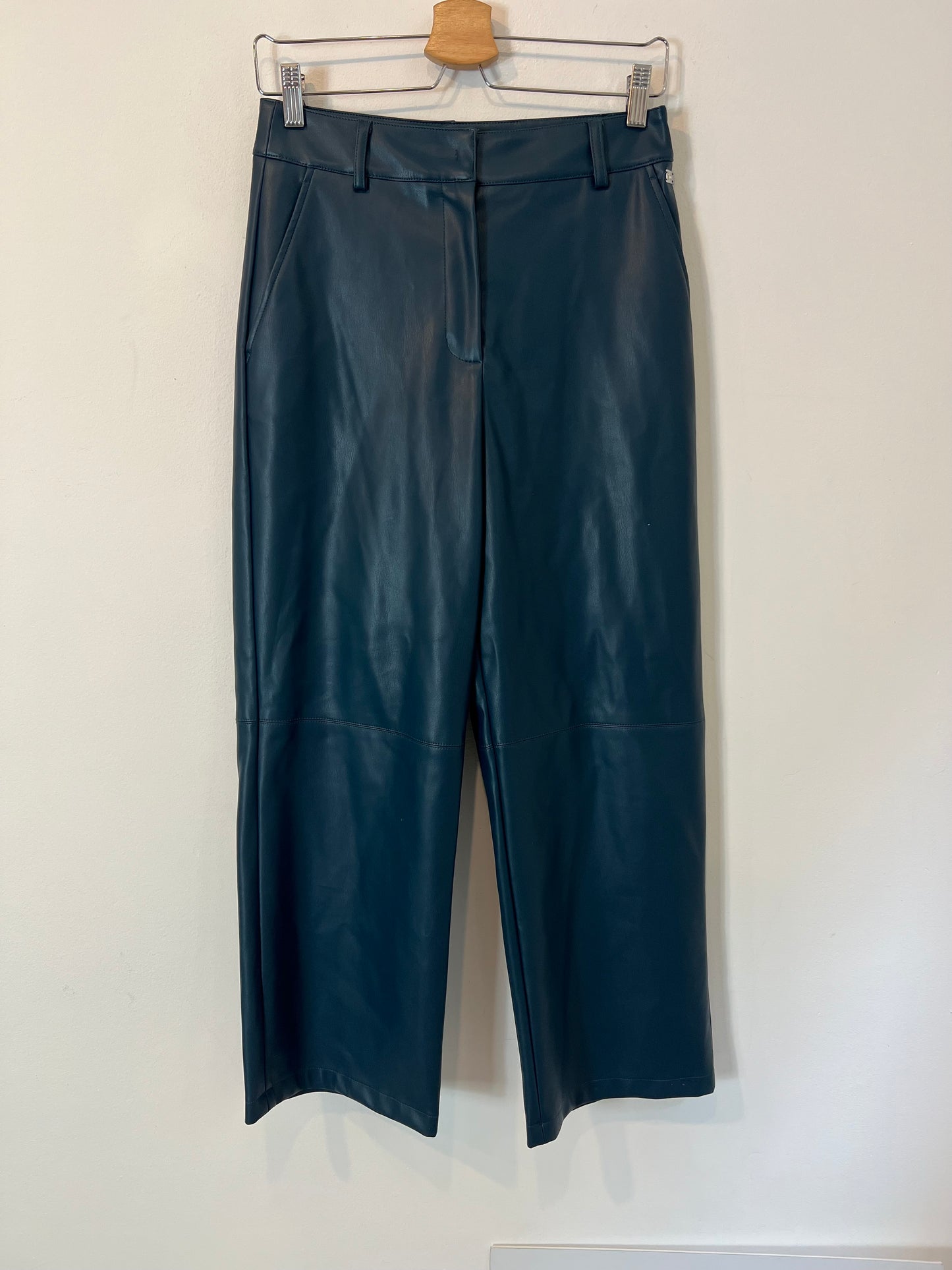 HARMONT&amp;BLAINE. Blue faux leather trousers, size 40
