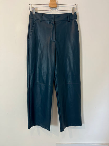 HARMONT&amp;BLAINE. Blue faux leather trousers, size 40