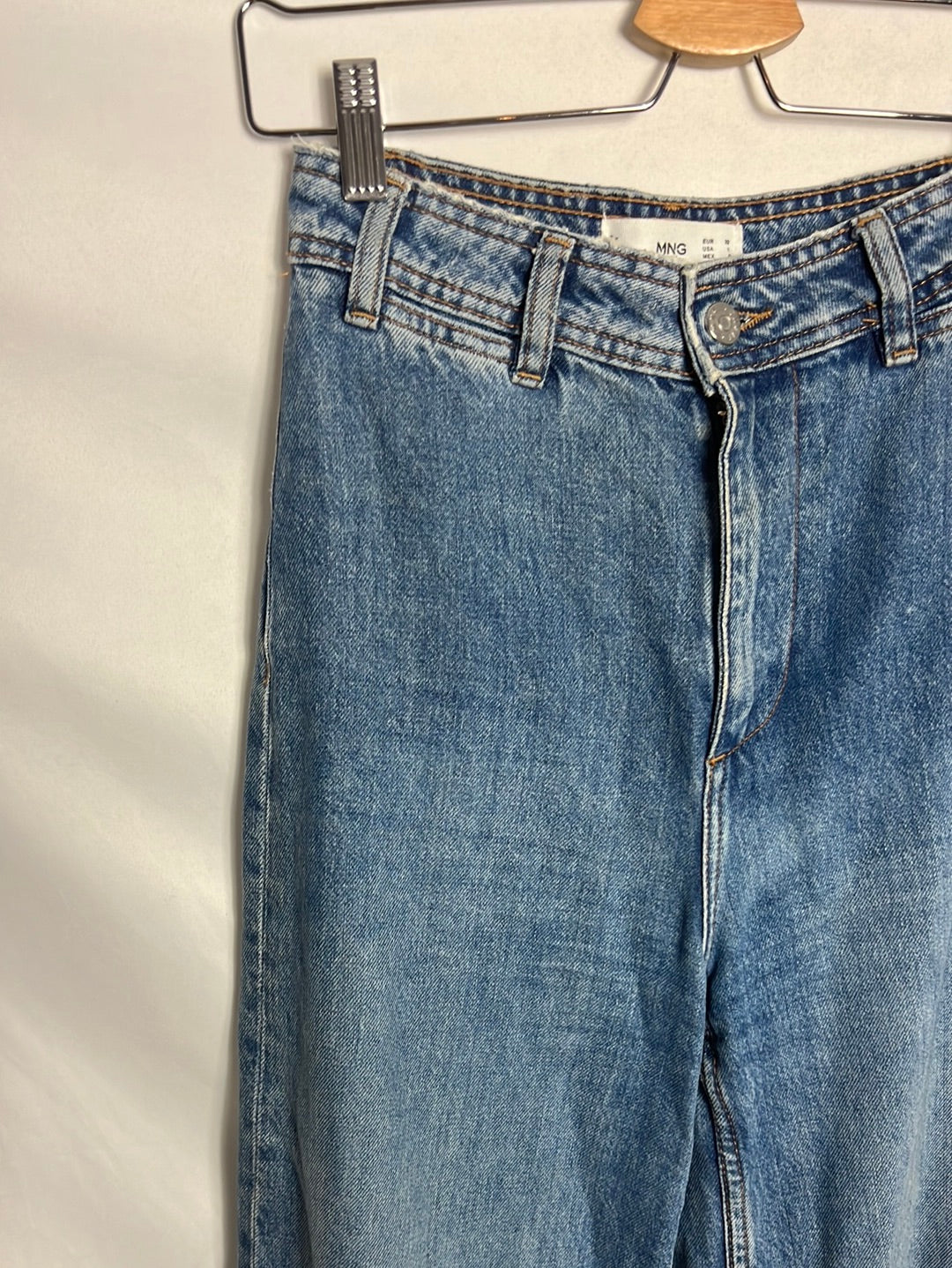 MANGO. Pantalón culotte vaquero T.32 (34)