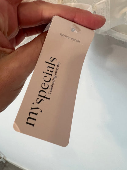 MY´SPECIALS. Sujetador blanco encaje. T 85D