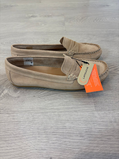 LATOUCHE. Mocasines beige piel vuelta. T 39