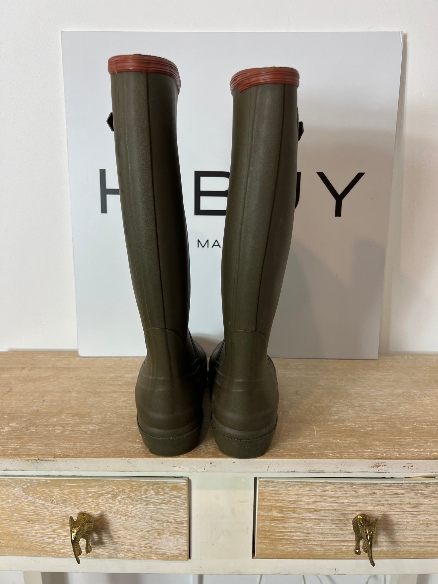 AIGLE. Green rain boots. Size 38