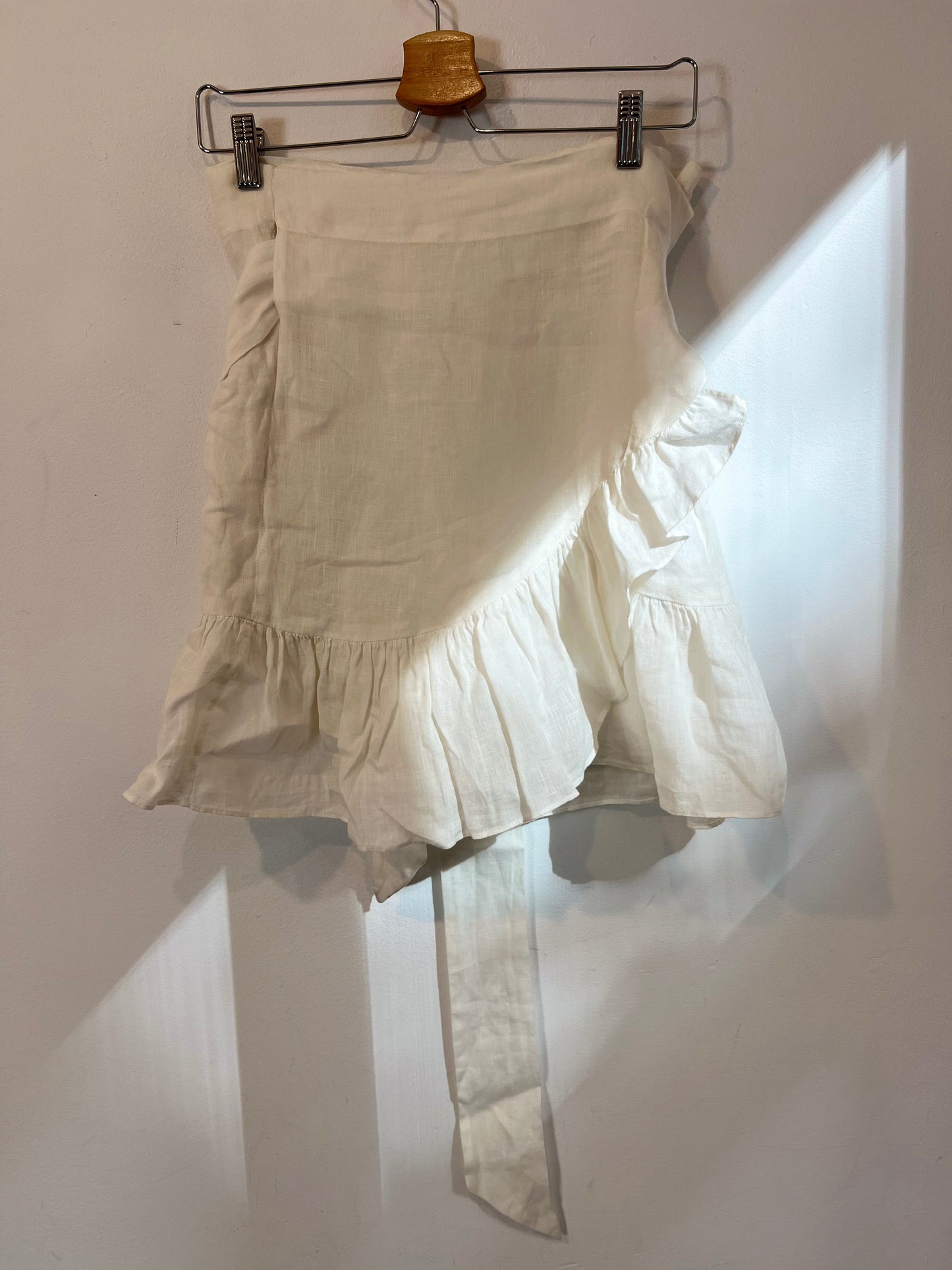ISABEL MARANT ETOILÉ. White linen skirt T.36