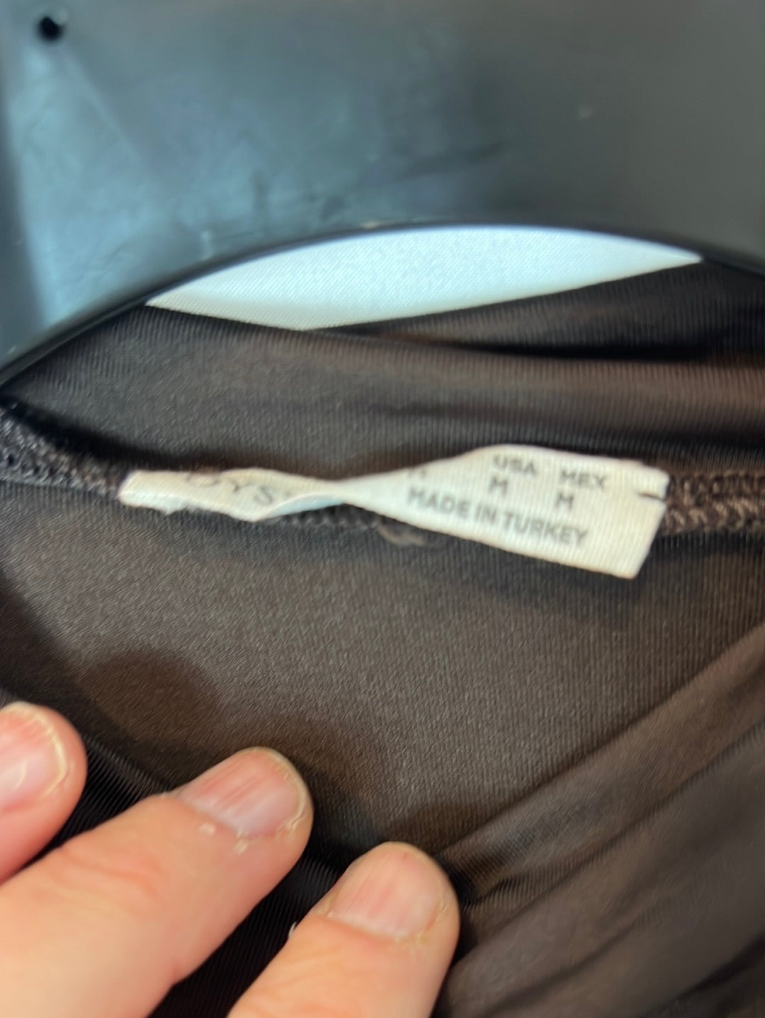 OYSHO. Top elástico marrón cruzado. T M