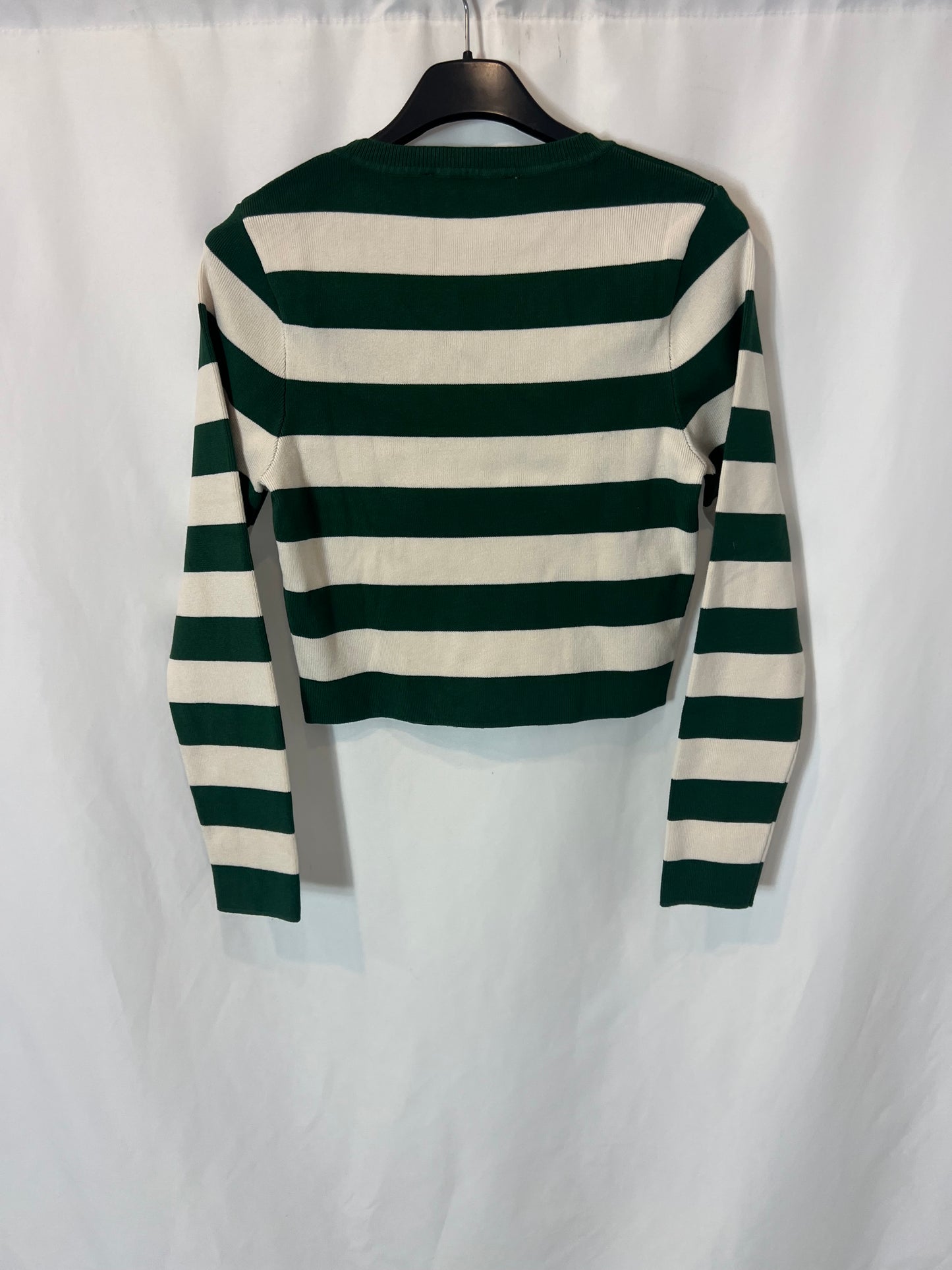 ZARA. Jersey cropped rayas. T M