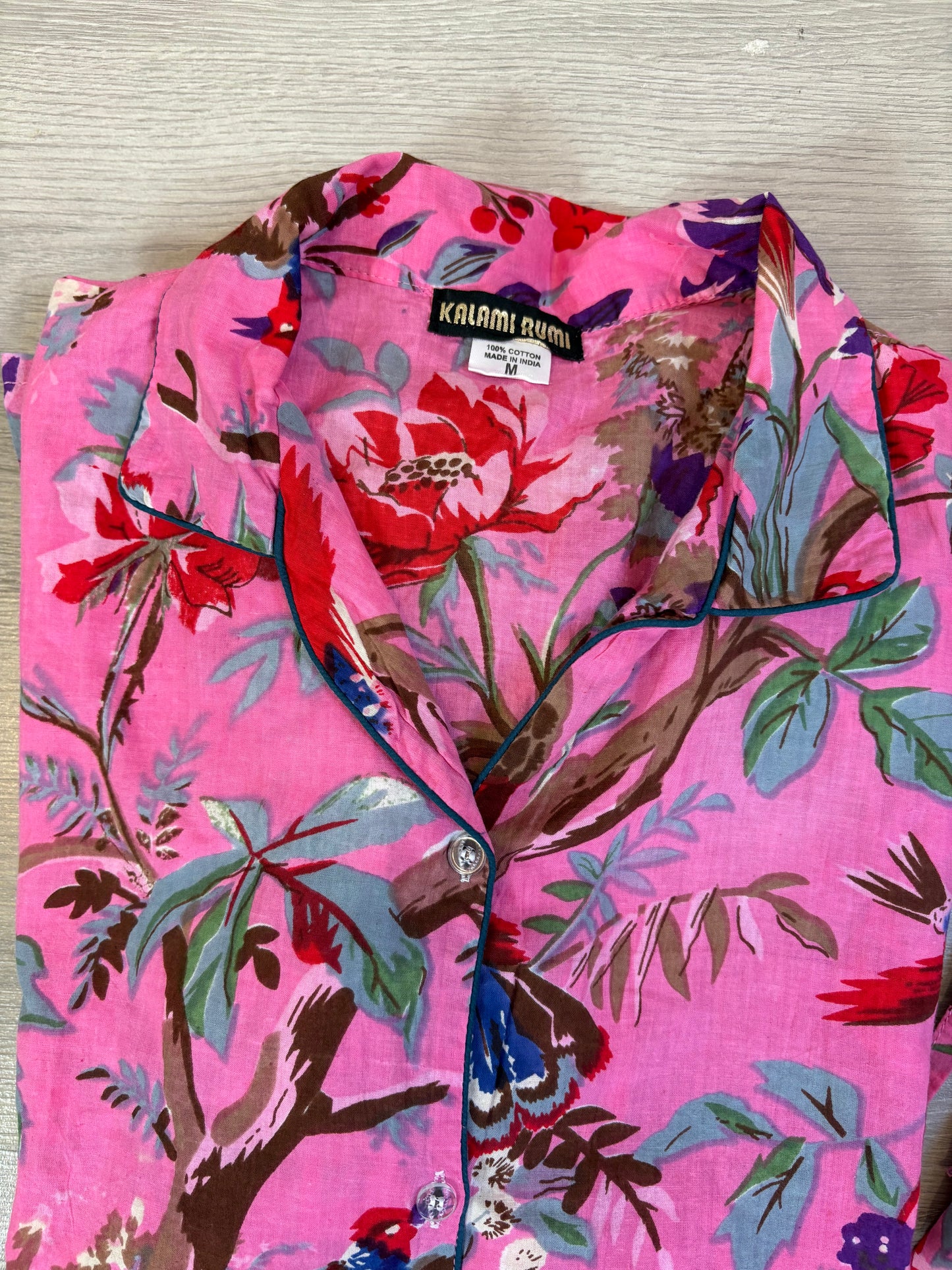 Conjunto algodón estampado floral