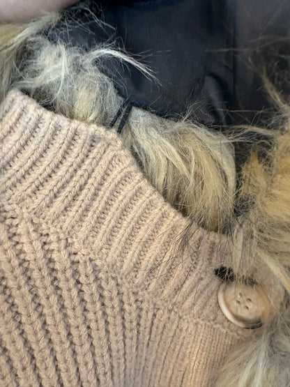 ZARA. Chaqueta punto grueso cuello