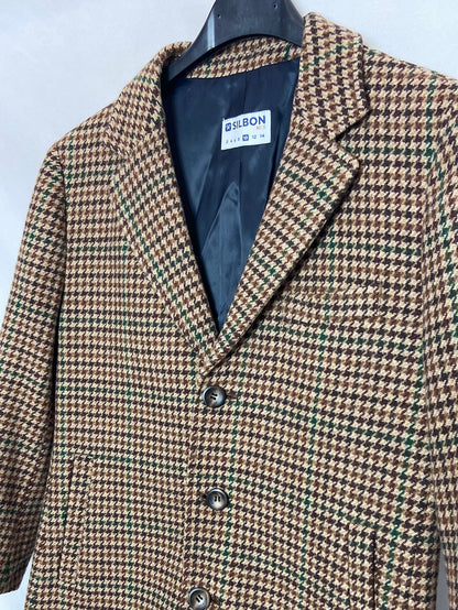 SILBON. Blazer pata de gallo marrón T. 10 años