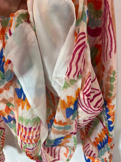 POLIN ET MOI. Ts colorful print blouse