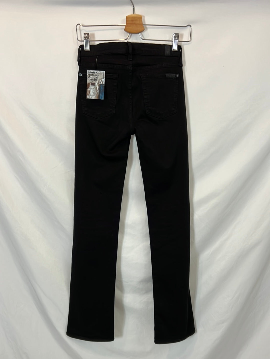 7 FOR ALL MANKIND. Denim negro campana. T 36