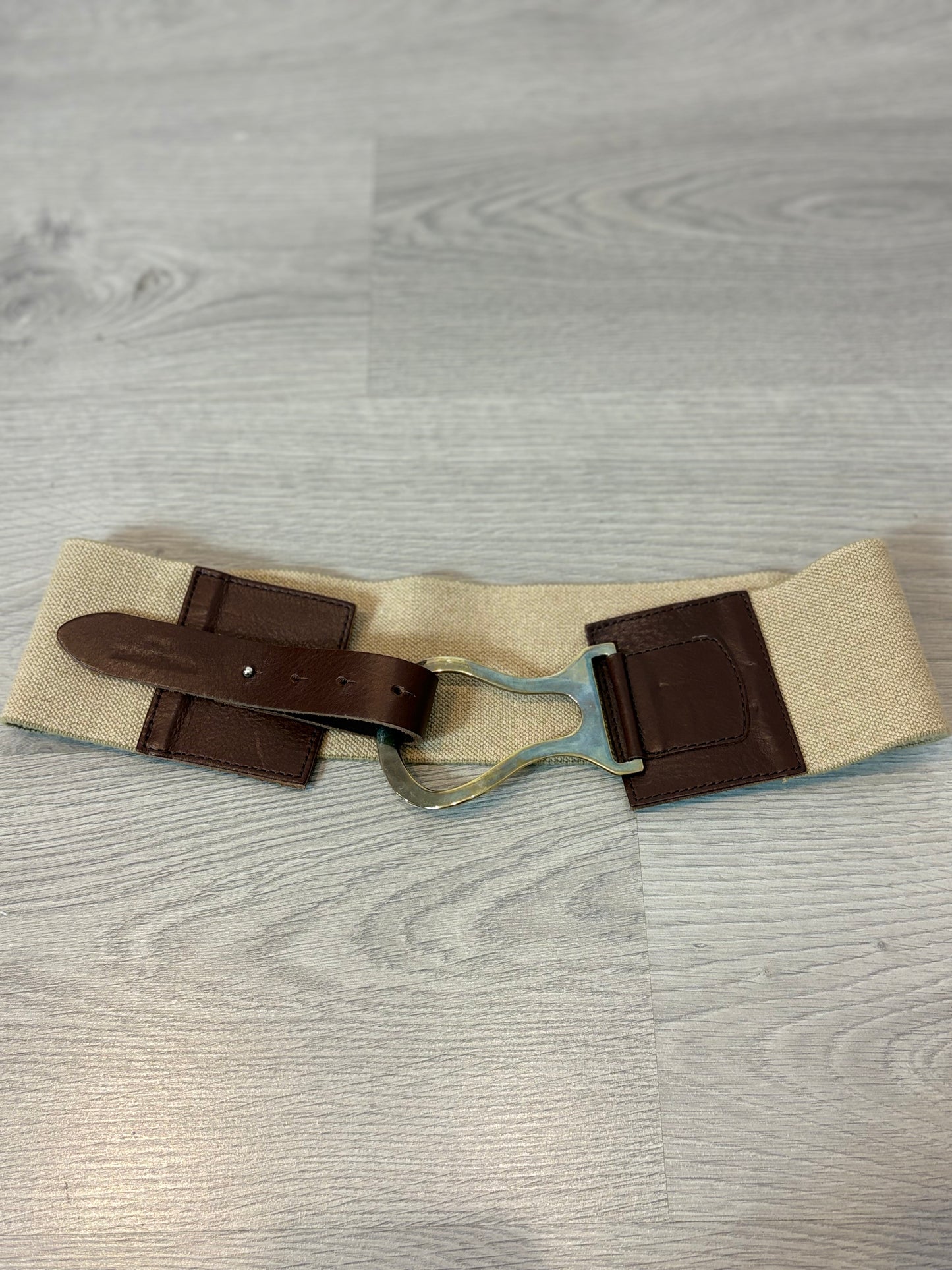 OTRAS. Cinturón semi elástico doble textura