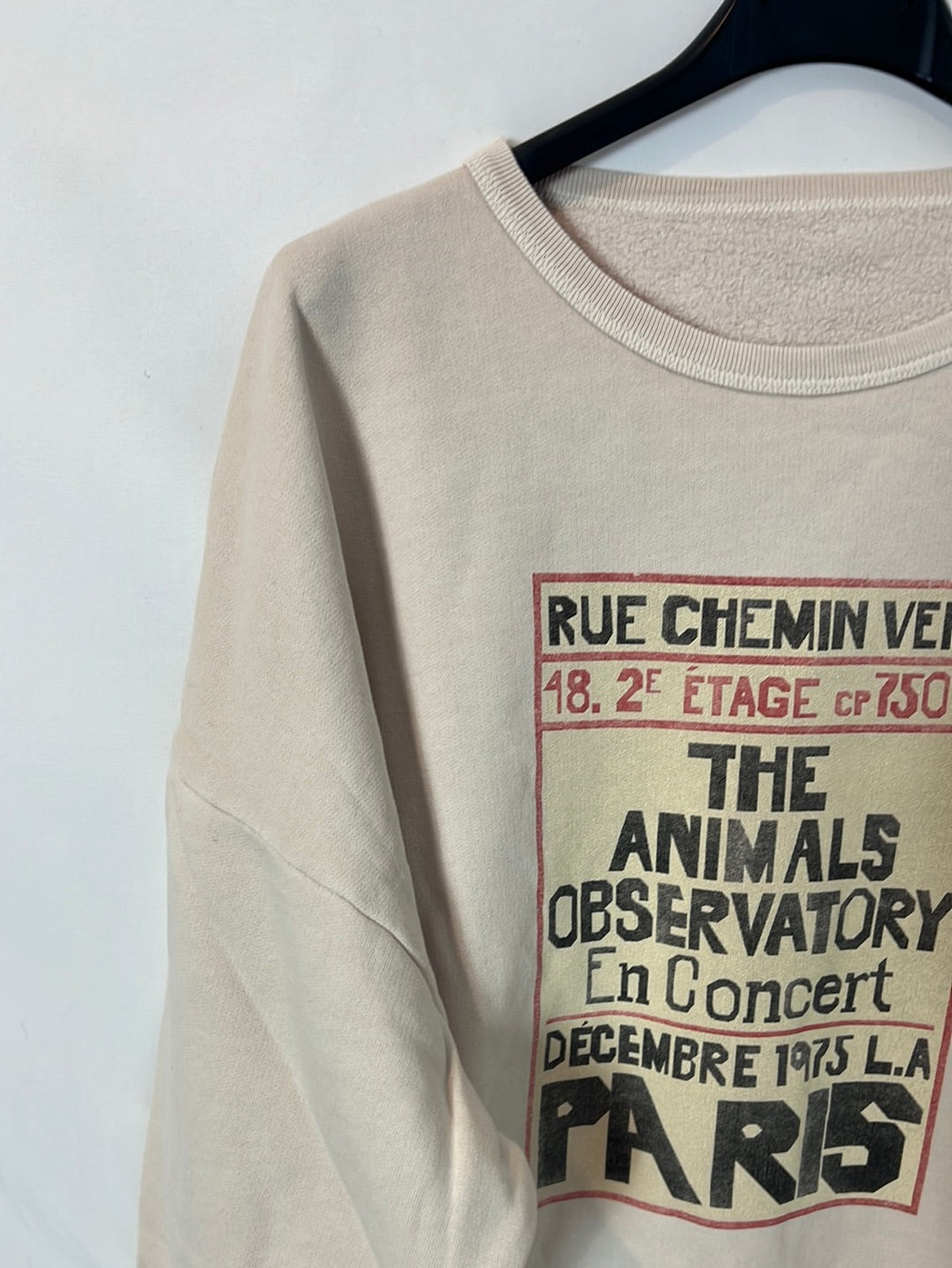 THE ANIMALS OBSERVATORY. Sudadera beige letras. T M