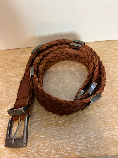 OTRAS. Cinturón trenzado marrón T.m