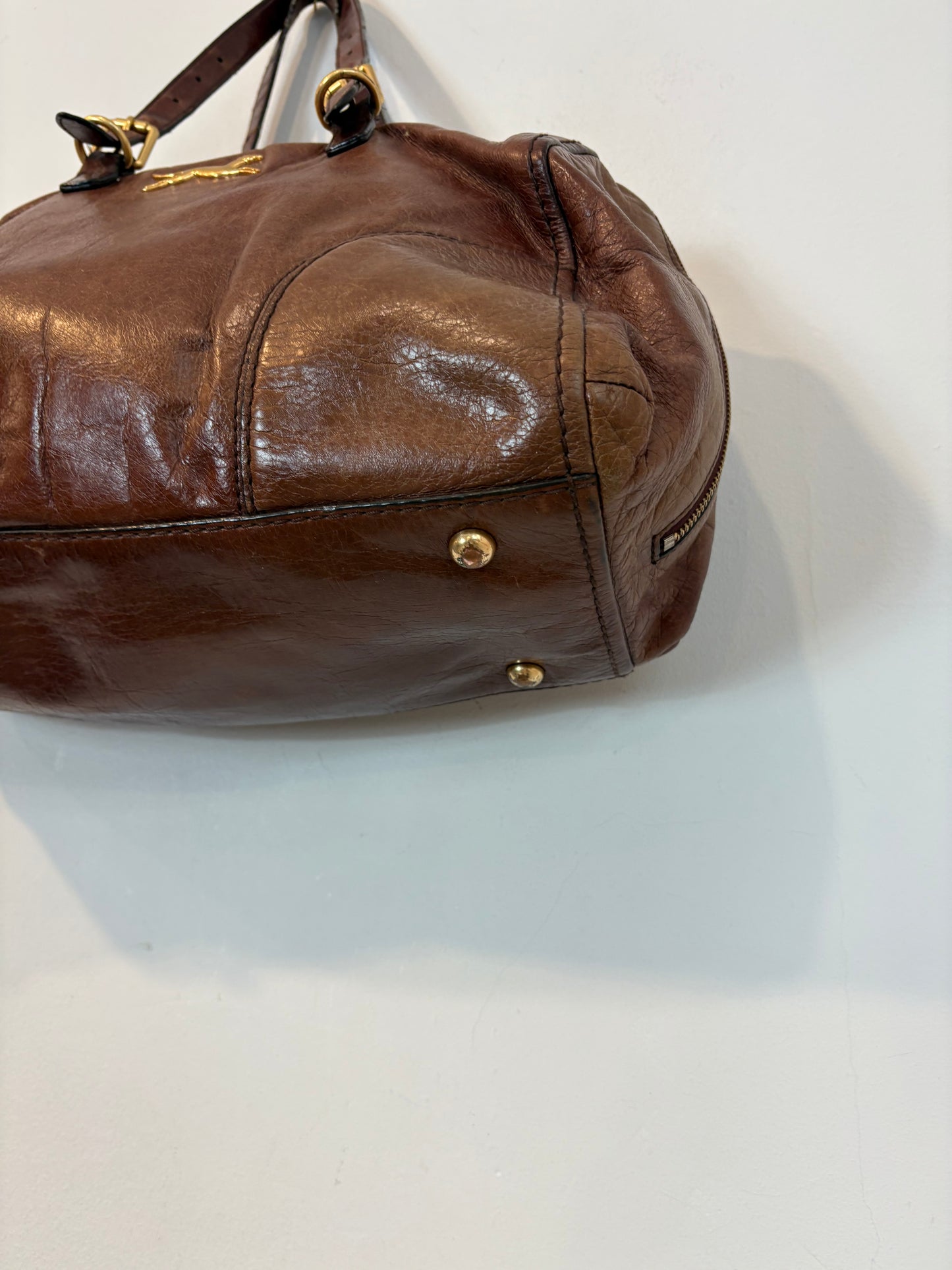 BIMBA Y LOLA. Bolso piel doble asa