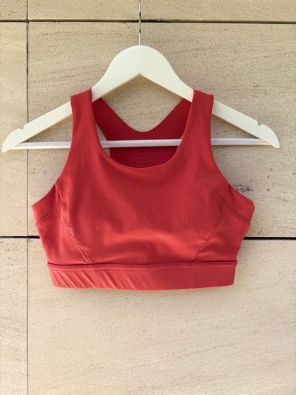 BORN LIVING YOGA. Top rojo deporte. T S