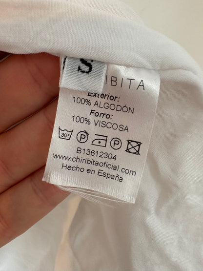 CHIRIBITA. Total look blanco bordado T.s