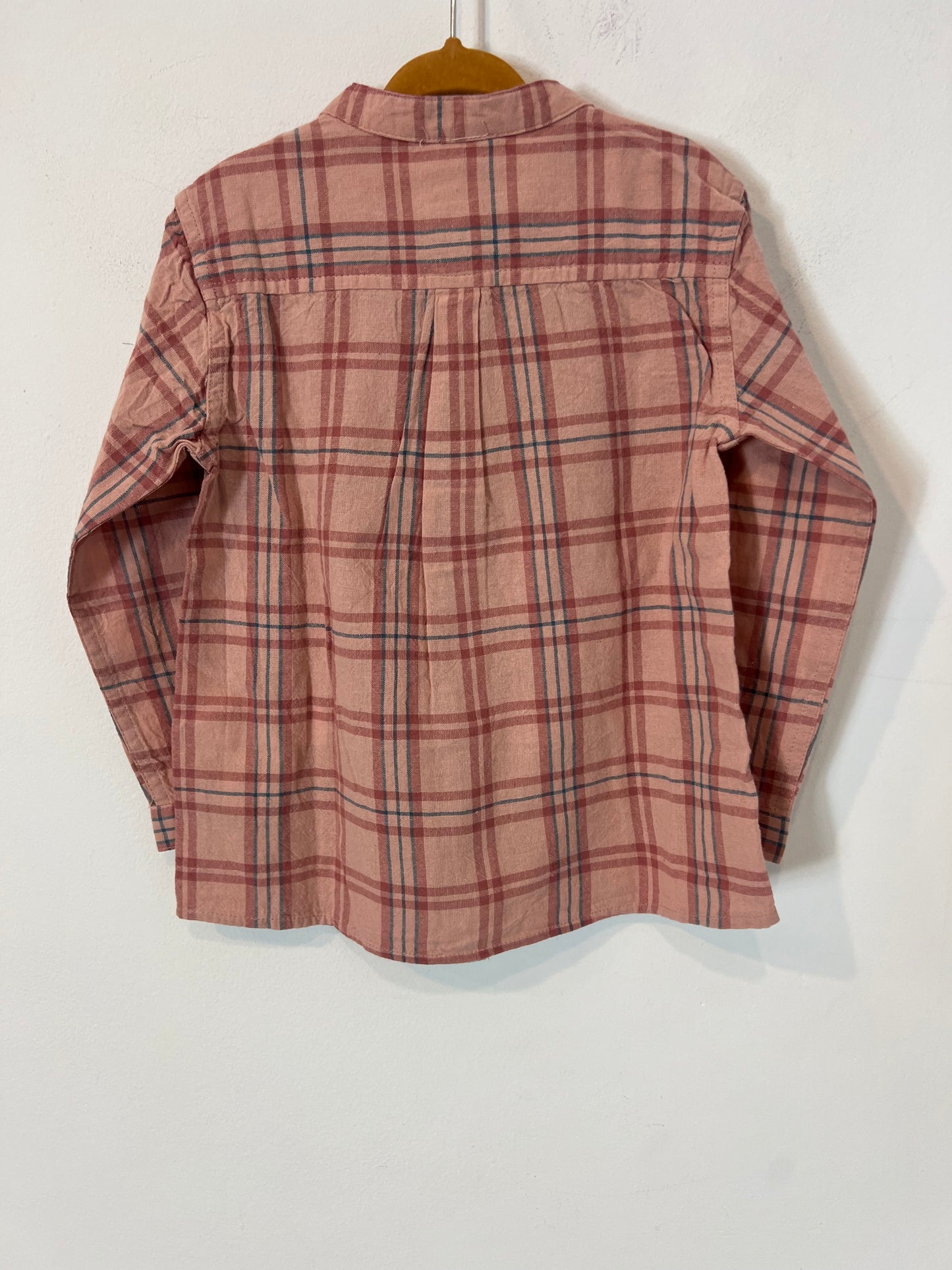 GOCCO. Camisa rosa cuadros T.7-8 años