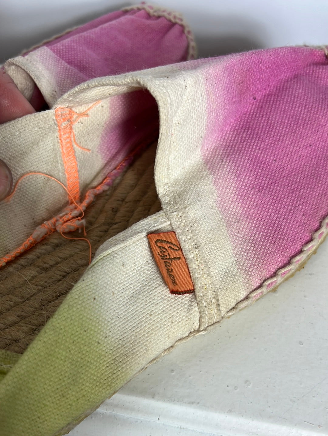 CASTAÑER. Flat tie-dye esparto sneakers. Size 40