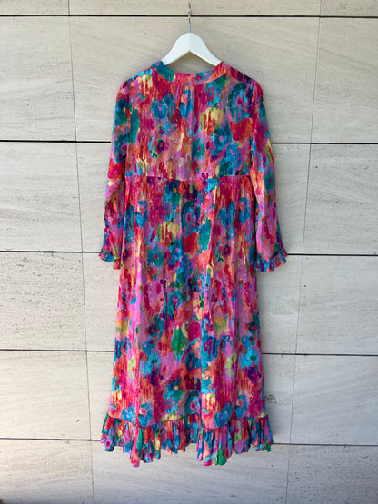LAFOLIE. Vestido largo multicolor T.s