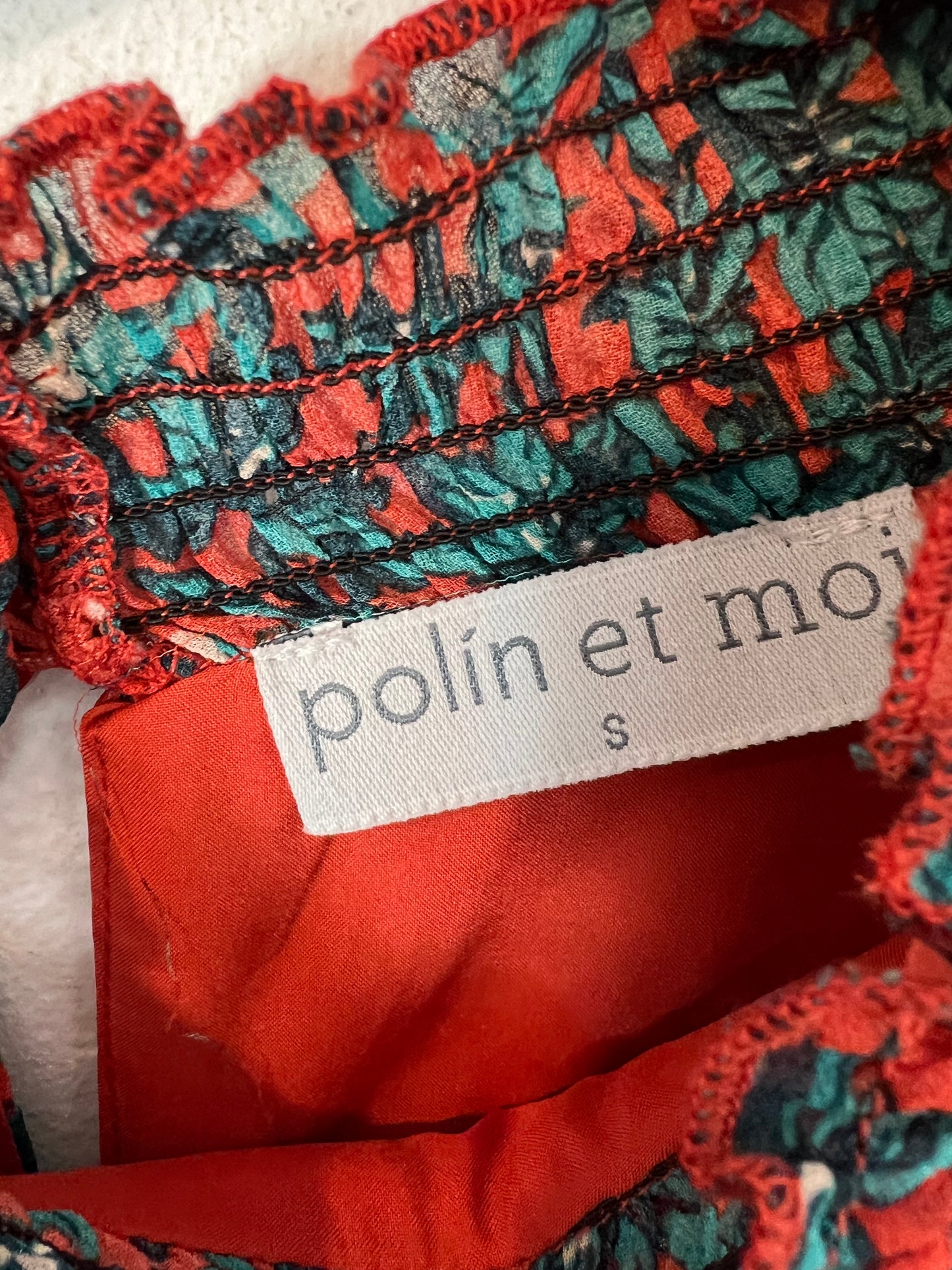 POLIN ET MOI. Ts flower tile blouse 