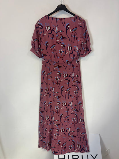 PAUL SMITH. Vestido largo fluido estampado. T S