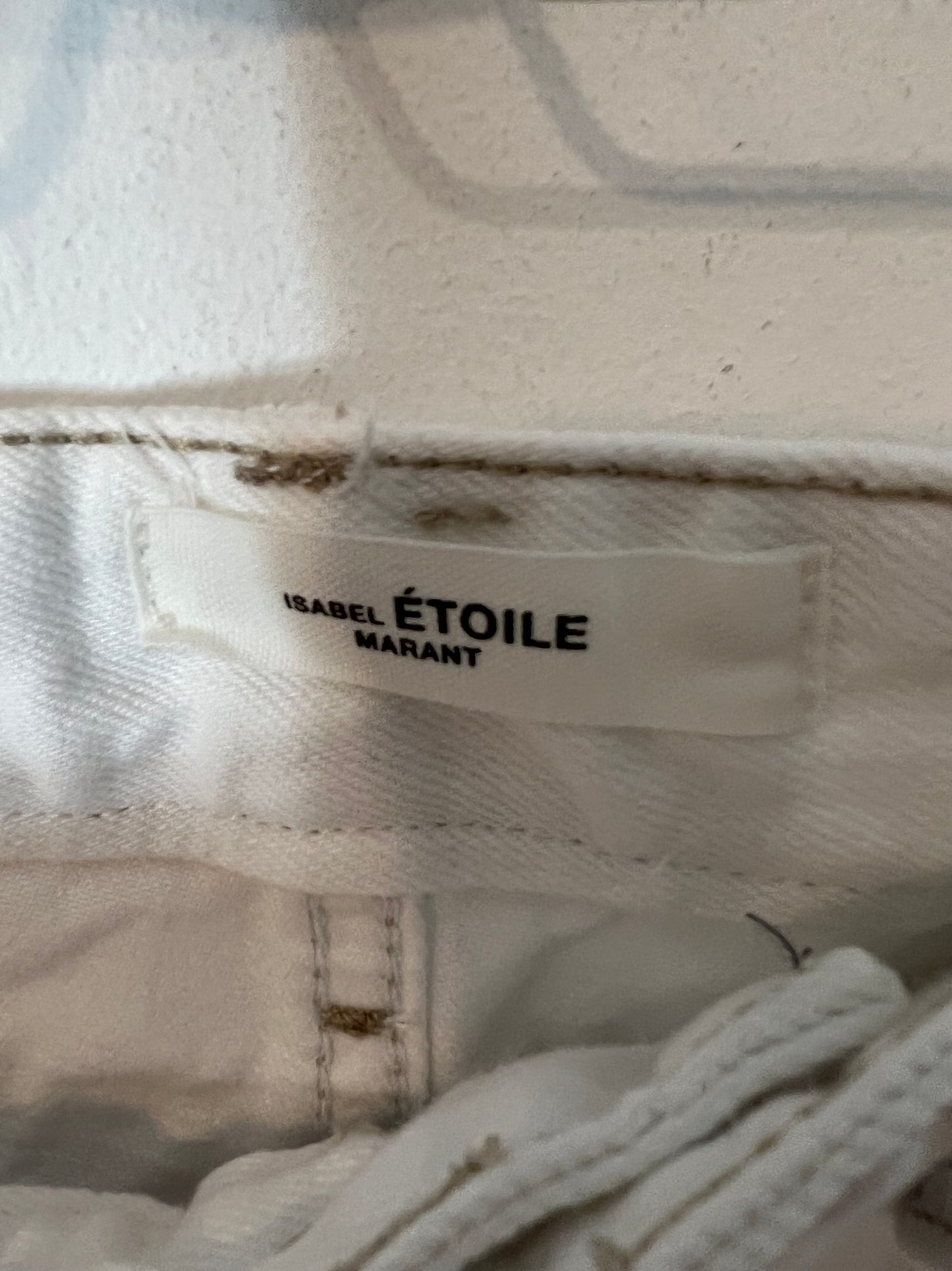 ISABEL MARANT. White denim trousers, size 34