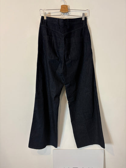 ZARA. Denim oscuro pata ancha