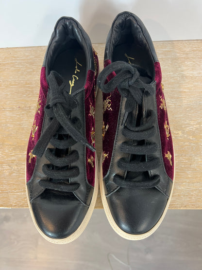 LOLA CRUZ. Zapatillas doble textura abalorios T.38