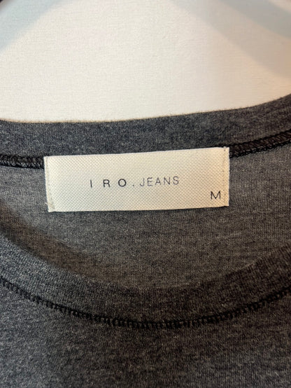 IRO. Long gray dress with gathered detail. TM