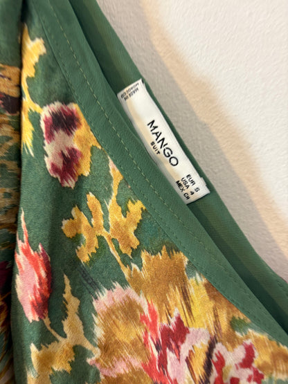 MANGO. Vestido largo estampado