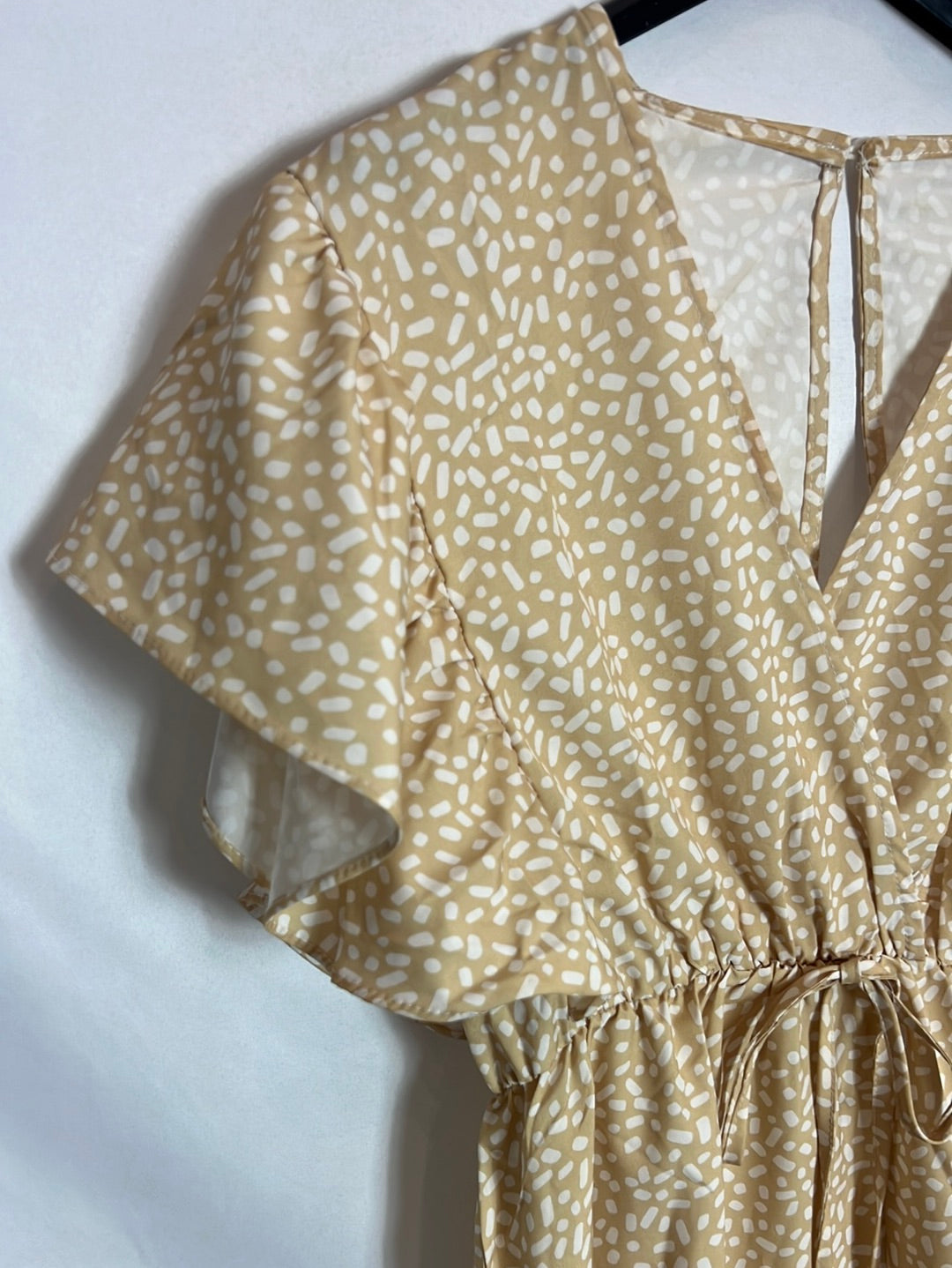 OTRAS. Vestido amarillo pastel volante. T S