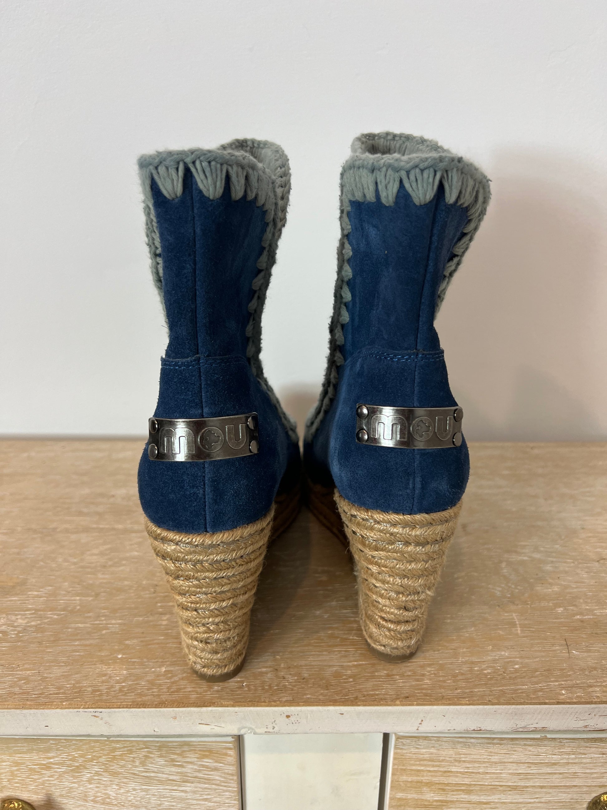 Botines azules cuña T 40 – Hibuy market