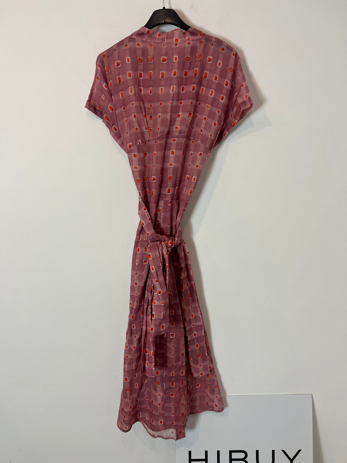 ROMUALDA. vestido rosa estampado T.l