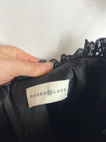 ROSES&LACE. Vestido negro seda estilo romántico. T S