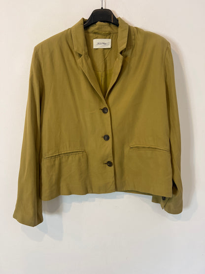 AMERINCA VINTAGE. Blazer verde fluida T.s