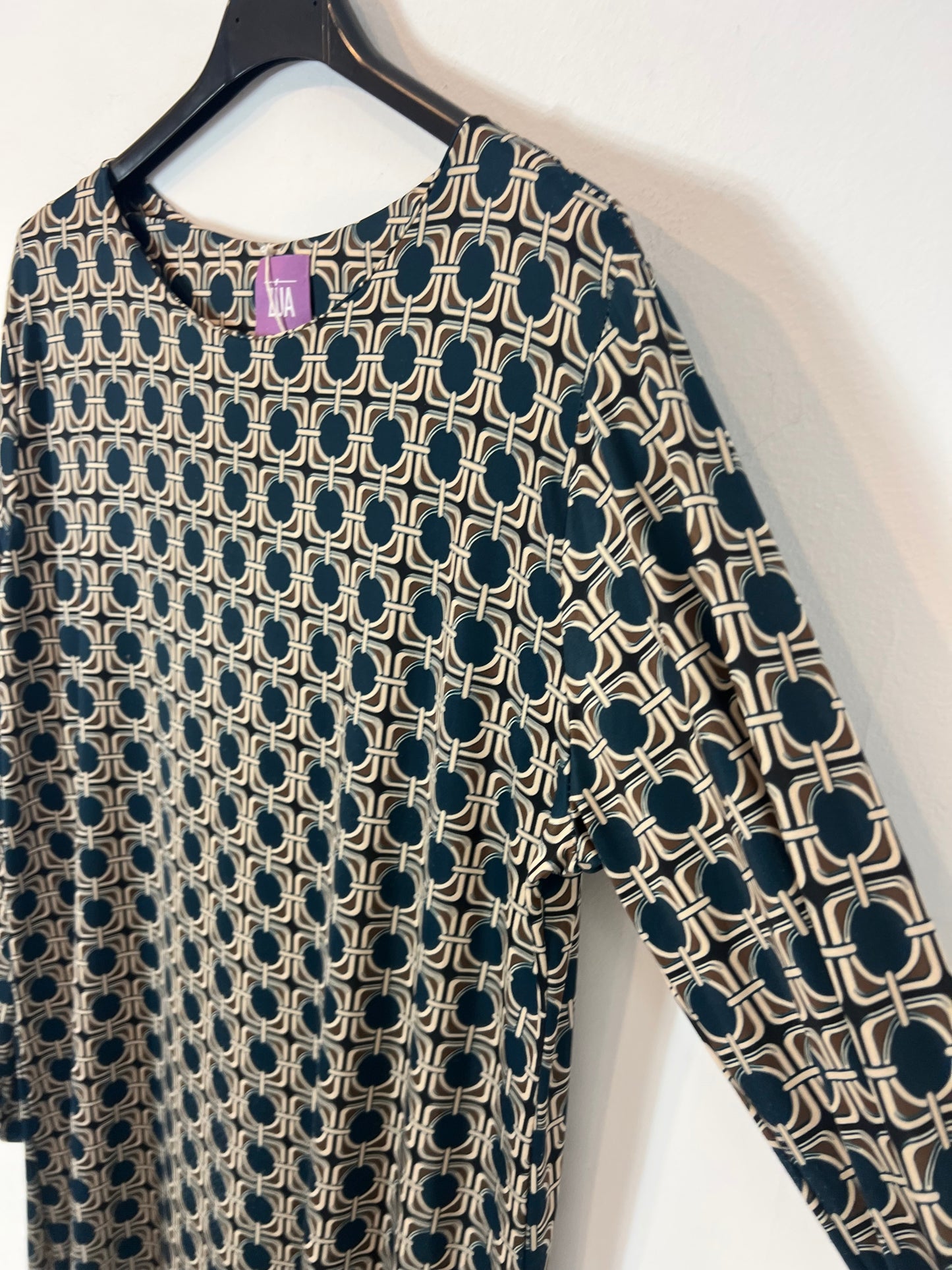 ZUA. Vestido largo estampado azul TU(S)