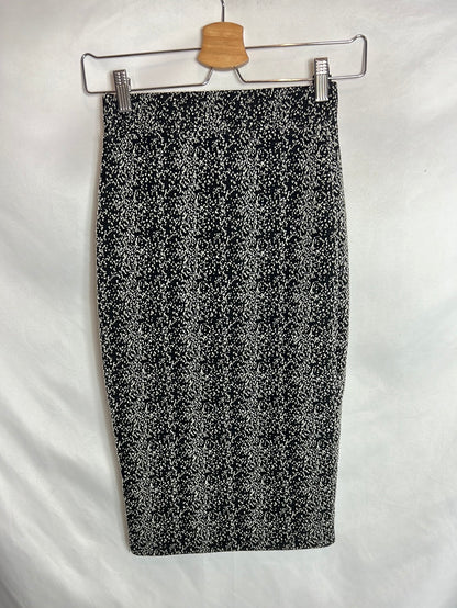 ICHI. Falda elástica jaspeada. T XS