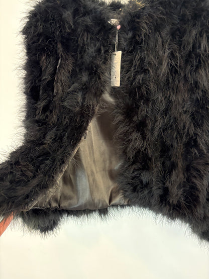 COOSY. Black down jacket. TS/M
